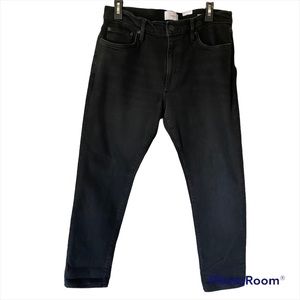 Ovadia New York Mens High Rise Skinny 001 Size 34 Black Denim